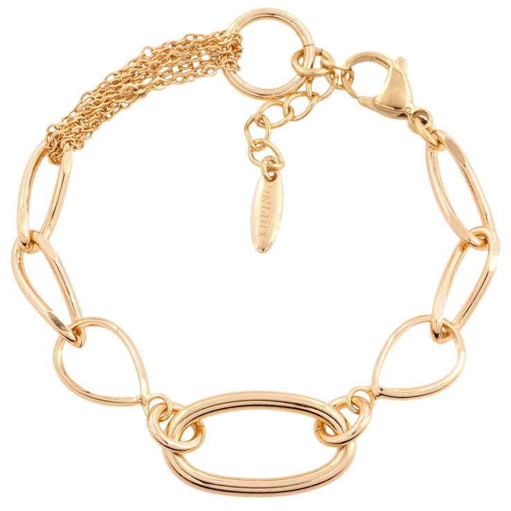 Браслет Xuping Позолота 18K Комбинированная цепочка с доп.цепочкой 18.5-20.5см х 6-14мм фото №8