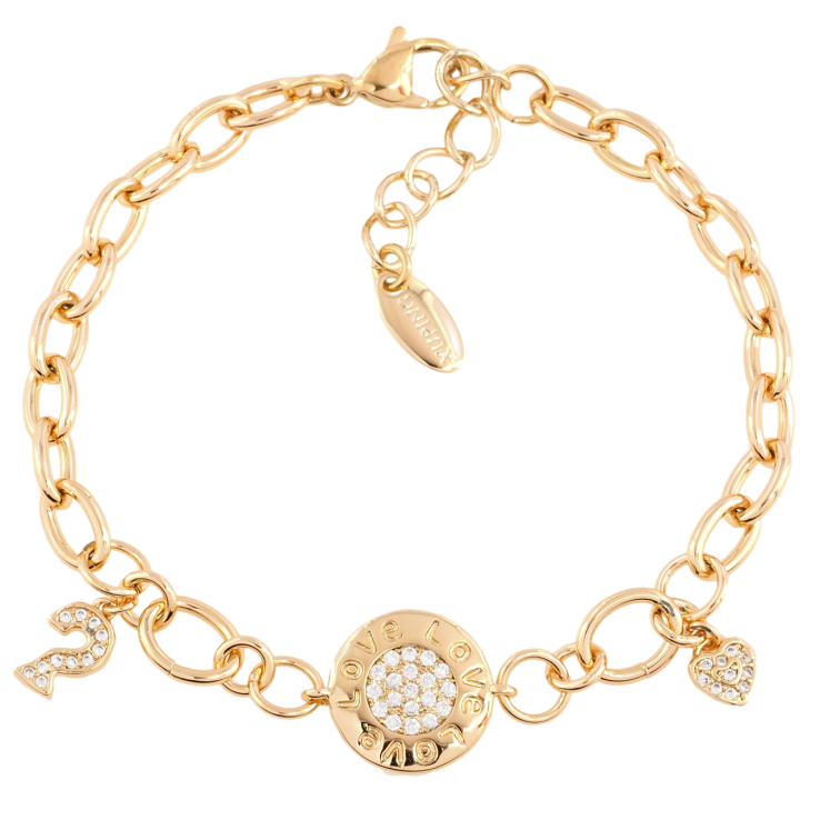 Браслет Xuping Позолота 18K Цепочка с подвесками и вставкой с доп.цепочкой 17-20.5см х 5мм фото №21