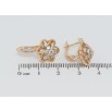 Серьги Xuping Позолота 18K английский замок Цветочки с цирконием фото №2