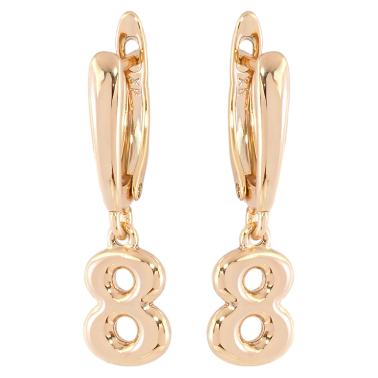 Серьги Xuping Позолота 18K английский замок Восьмерки фото №23