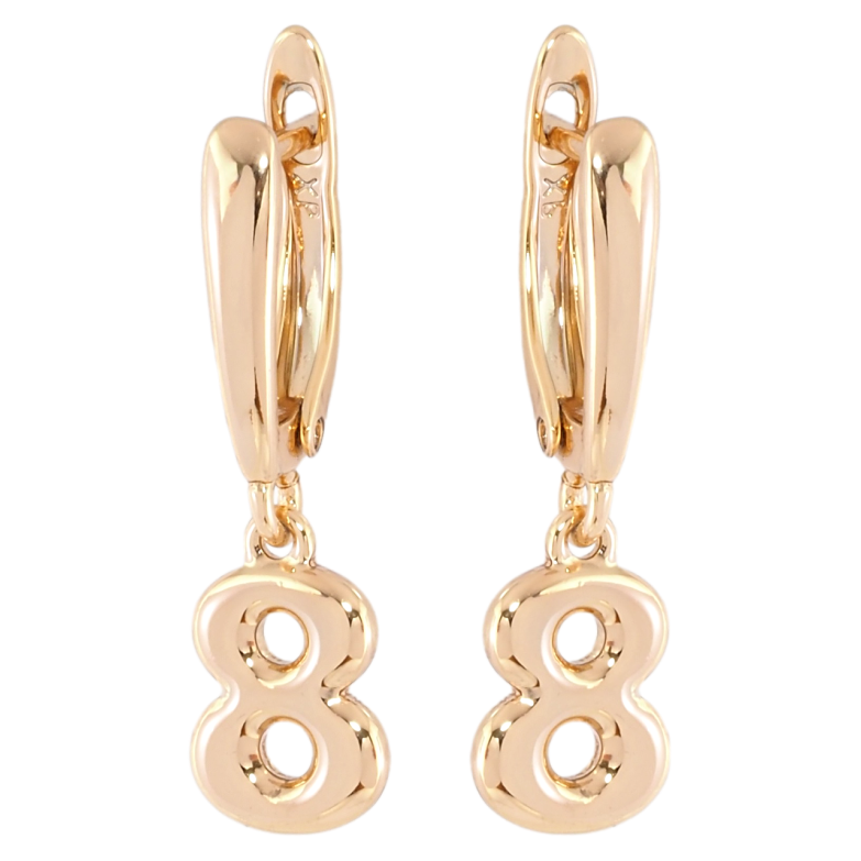 Серьги Xuping Позолота 18K английский замок Восьмерки фото №2