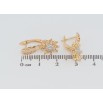 Серьги Xuping Позолота 18K + Родий английский замок Цветочки с цирконием фото №2