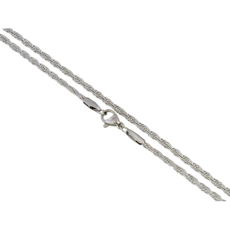 Ланцюжок Xuping ТТМ Stainless Steel колір Родій Плетіння Кордове довжина 50см х 2мм фото №7