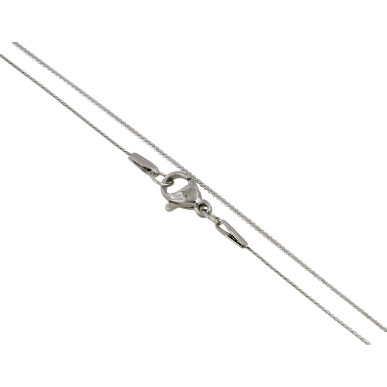 Ланцюжок Xuping ТТМ Stainless Steel колір Родій Плетіння Серпантин довжина 45см х 1мм фото №1