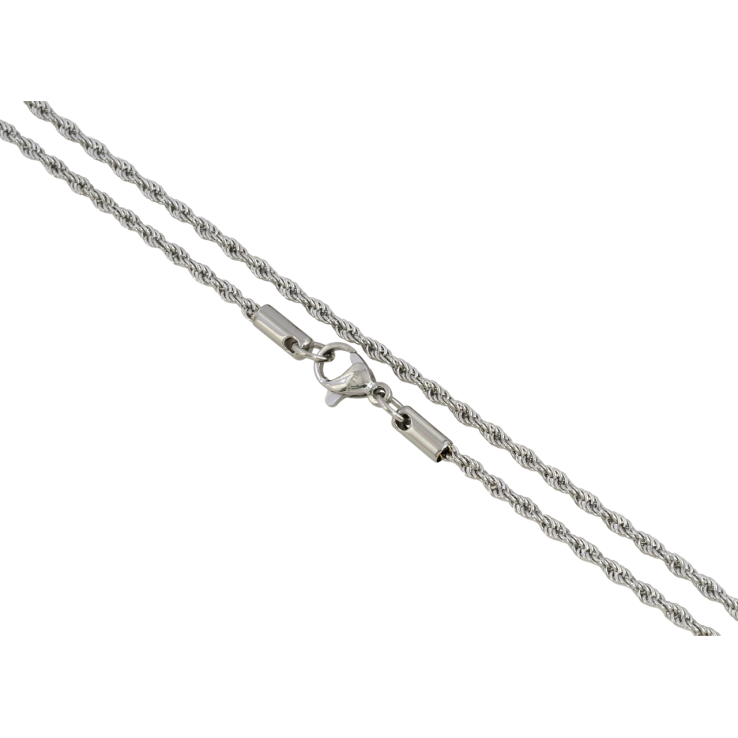 Ланцюжок Xuping ТТМ Stainless Steel колір Родій Плетіння Мотузка довжина 45см х 2мм фото №10