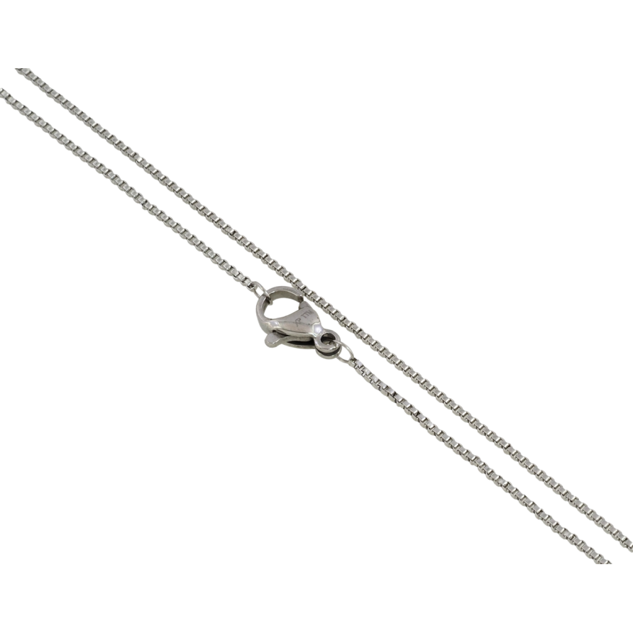 Ланцюжок Xuping ТТМ Stainless Steel колір Родій Плетіння Венеціанське довжина 45см х 1мм фото №1