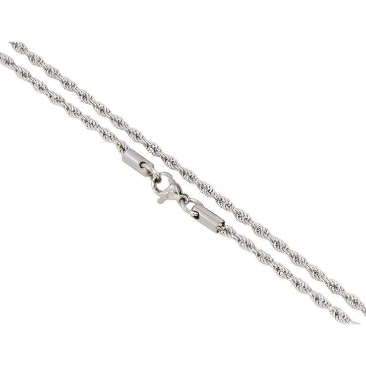 Ланцюжок Xuping ТТМ Stainless Steel колір Родій Плетіння Мотузка довжина 45см х 3мм фото №4