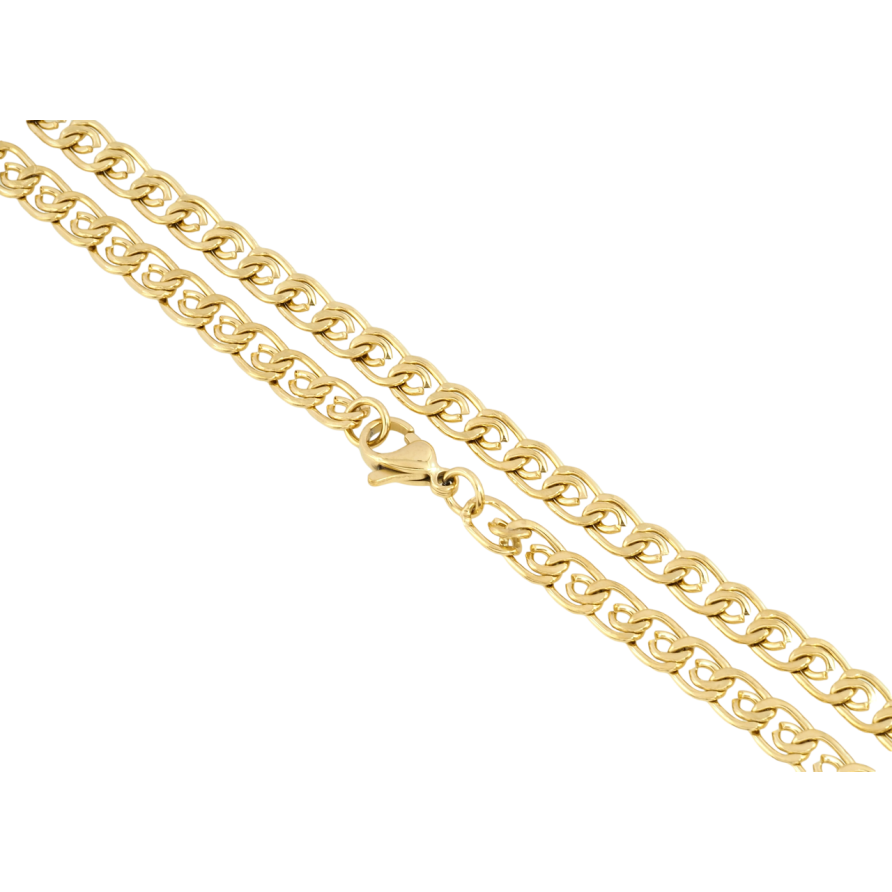 Ланцюжок Xuping ТТМ Stainless Steel колір 14К Плетіння Лав довжина 45см х 6мм фото №1 Ланцюжок Xuping ТТМ Stainless Steel колір 14К Плетіння Лав довжина 45см х 6мм фото №1