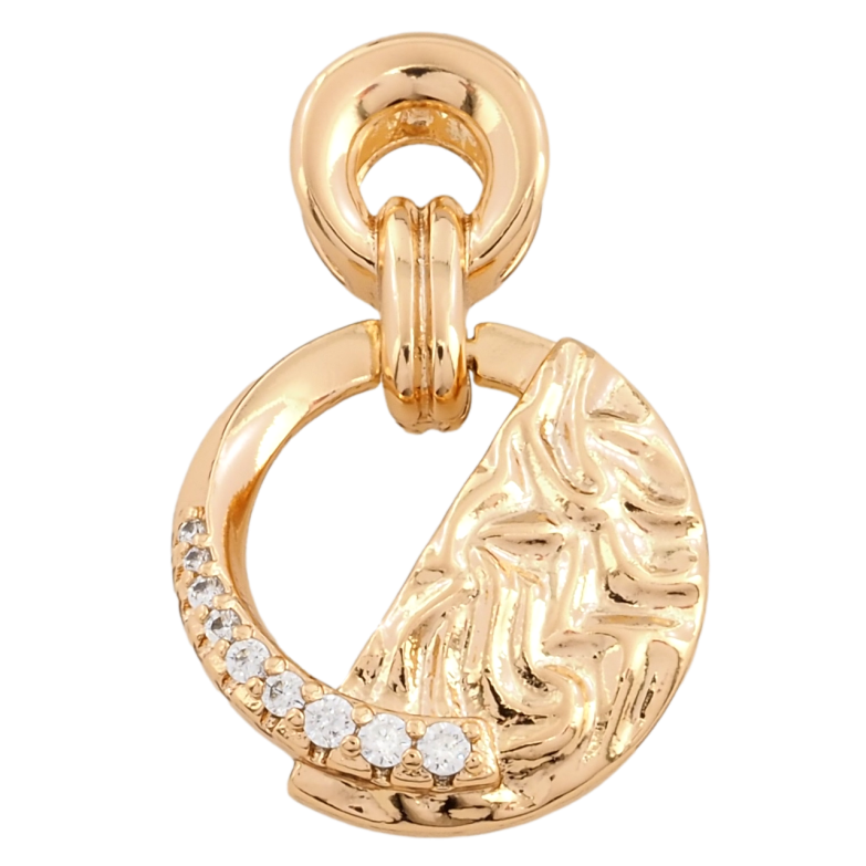 Кулон Xuping Позолота 18K Декоративні колечка з цирконієм для ланцюжка до 4мм фото №3