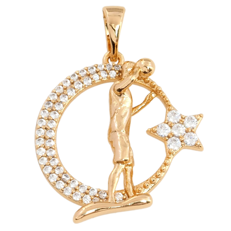 Кулон Xuping Позолота 18K Футболист для цепочки до 5мм фото №20