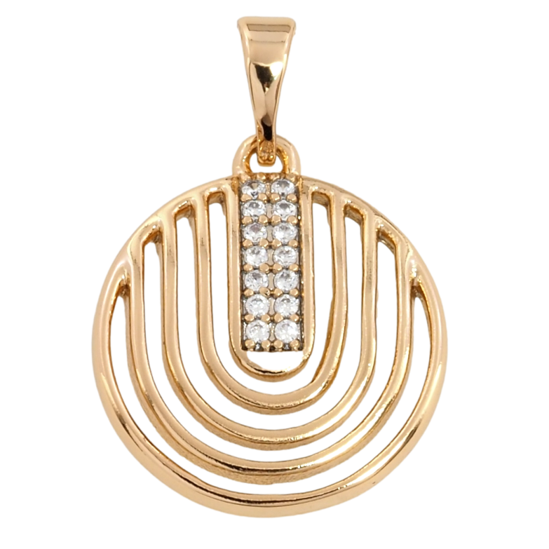 Кулон Xuping Позолота 18K Різьблене колечко з цирконієм для ланцюжка до 5мм фото №24