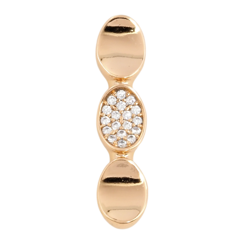 Кулон Xuping Позолота 18K Три овали з цирконієм для ланцюжка до 2мм фото №1