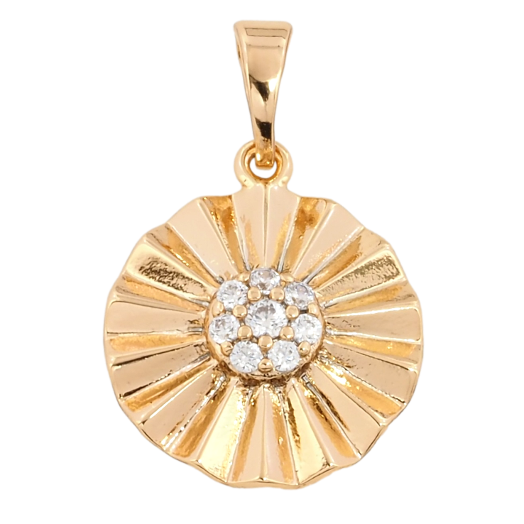 Кулон Xuping Позолота 18K Декоративна квіточка з цирконієм для ланцюжка до 5мм фото №8