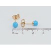 Серьги Xuping Позолота 18K пусеты Голубые шарики ø 5мм фото №2 Серьги Xuping Позолота 18K пусеты Голубые шарики ø 5мм фото №2