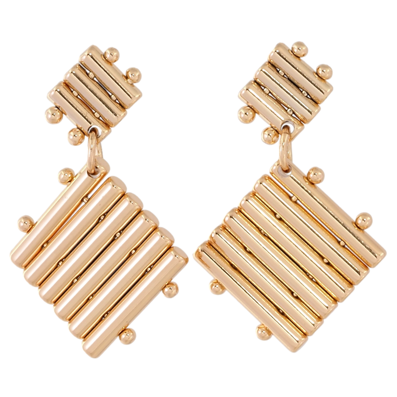 Сережки Xuping Позолота 18K пусети Ромбові підвіски фото №1