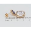 Серьги Xuping Позолота 18K пусеты Кристальные подвески фото №2