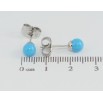Серьги Xuping Родий пусеты Голубые шарики ø 5мм фото №2 Серьги Xuping Родий пусеты Голубые шарики ø 5мм фото №2