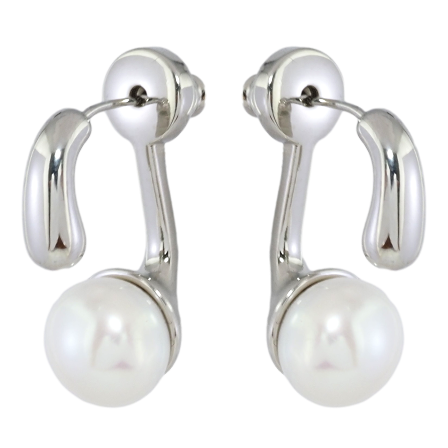 Сережки Xuping Родій пусети-джекети Декоративні з перлинами фото №1