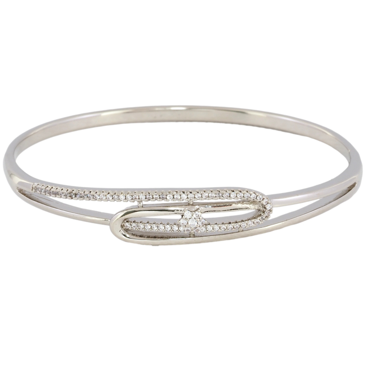 Браслет Xuping Родий Декоративный узор с цирконием ø 6см фото №20