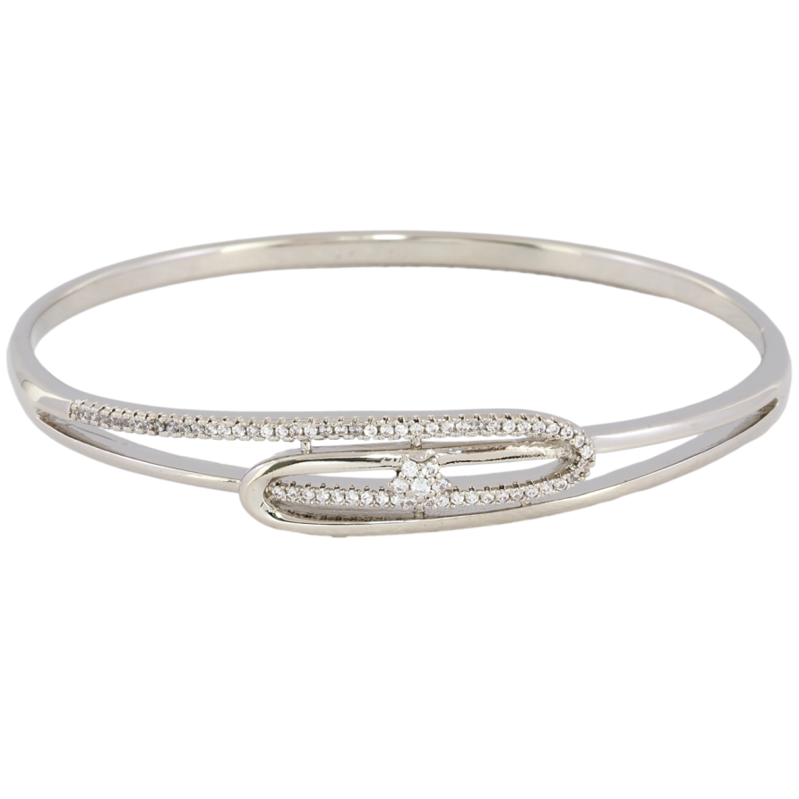 Браслет Xuping Родий Декоративный узор с цирконием ø 6см фото №1