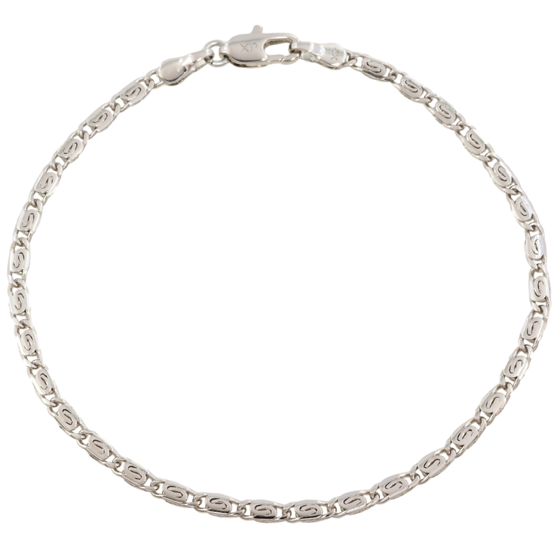 Браслет Xuping Родий Цепочка Улитка размер 18.5см х 3мм фото №1