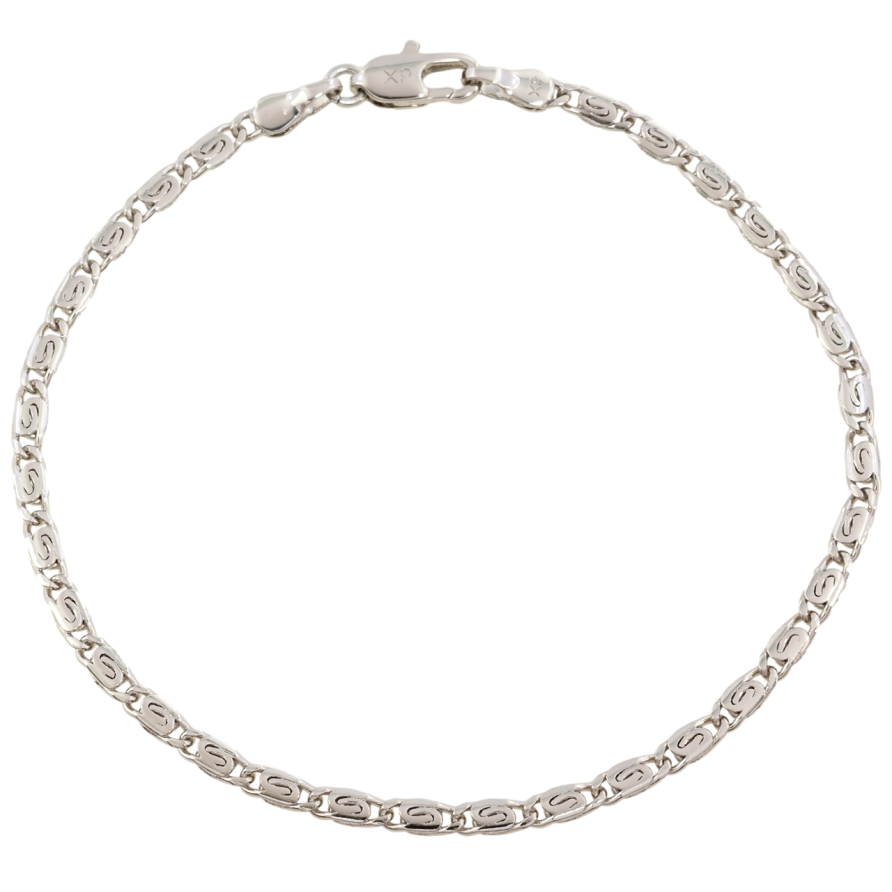 Браслет Xuping Родий Цепочка Улитка размер 18.5см х 3мм фото №1