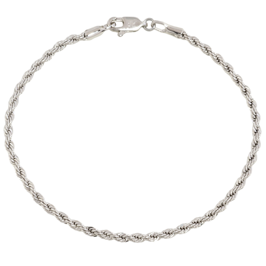 Браслет Xuping Родий Цепочка Веревка размер 19см х 2мм фото №1