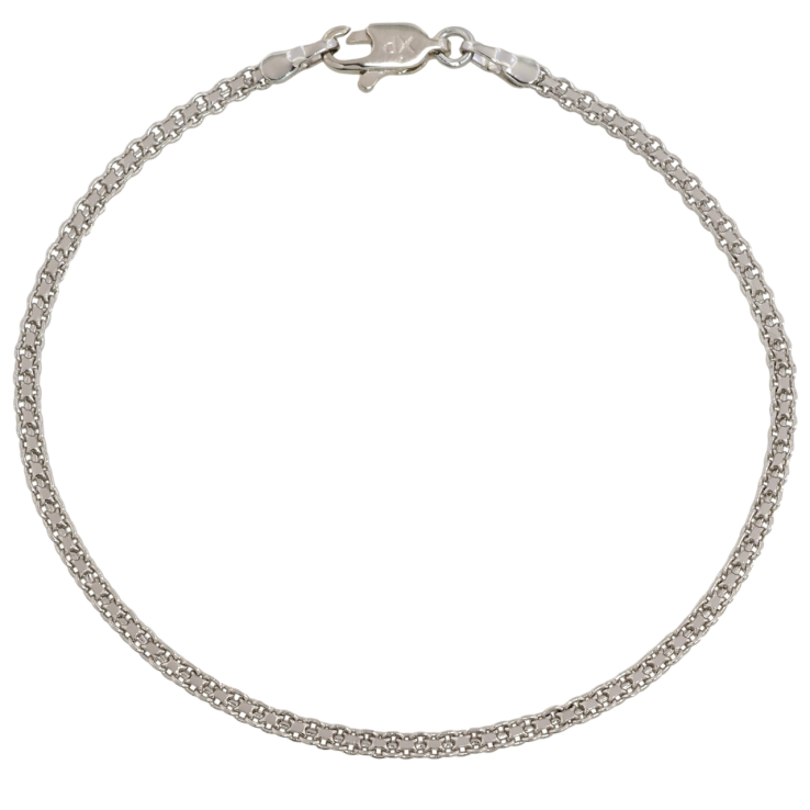 Браслет Xuping Родій Ланцюжок плетіння Італійський Бісмарк розмір 19см х 2мм фото №8