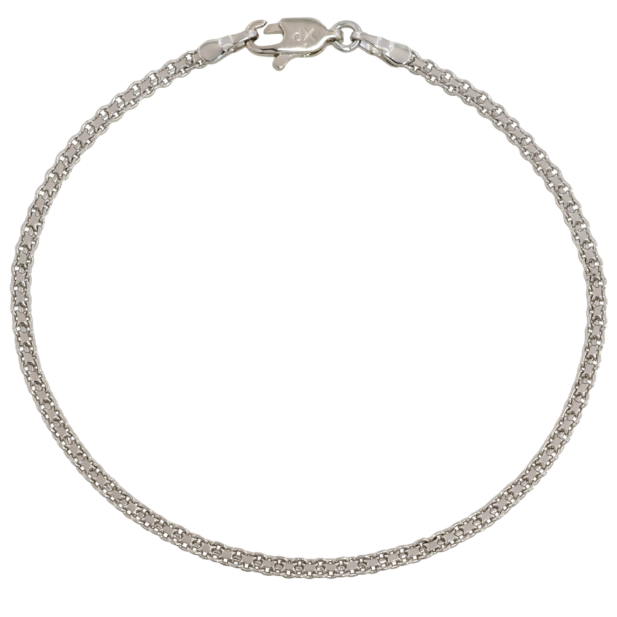 Браслет Xuping Родий Цепочка плетение Итальянский Бисмарк размер 19см х 2мм фото №1