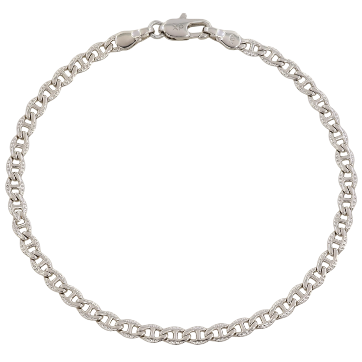 Браслет Xuping Родій Ланцюжок Морський ланцюг з візерунком розмір 19см х 3мм фото №9