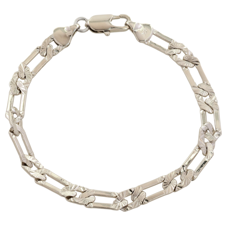 Браслет Xuping Родій Панцирний ланцюжок з візерунком розмір 18.5см х 6мм фото №5