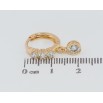 Серьги Xuping Позолота 18K подвески на колечках Фианиты фото №2