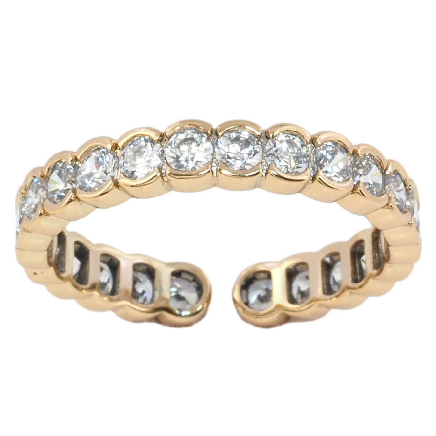 Кольцо Xuping Позолота 18K Дорожка циркония фото №1