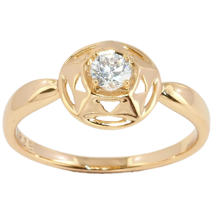 Кольцо Xuping Позолота 18K Узор с цирконием фото №13