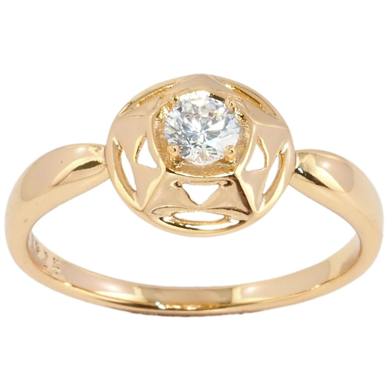 Кольцо Xuping Позолота 18K Узор с цирконием фото №1