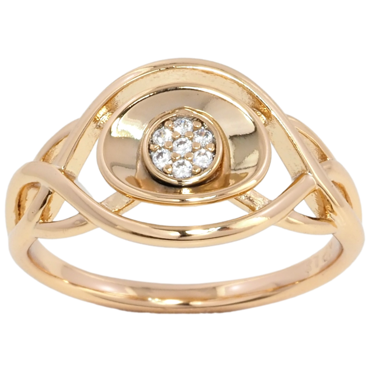 Кольцо Xuping Позолота 18K Декоративный узор с цирконием фото №12