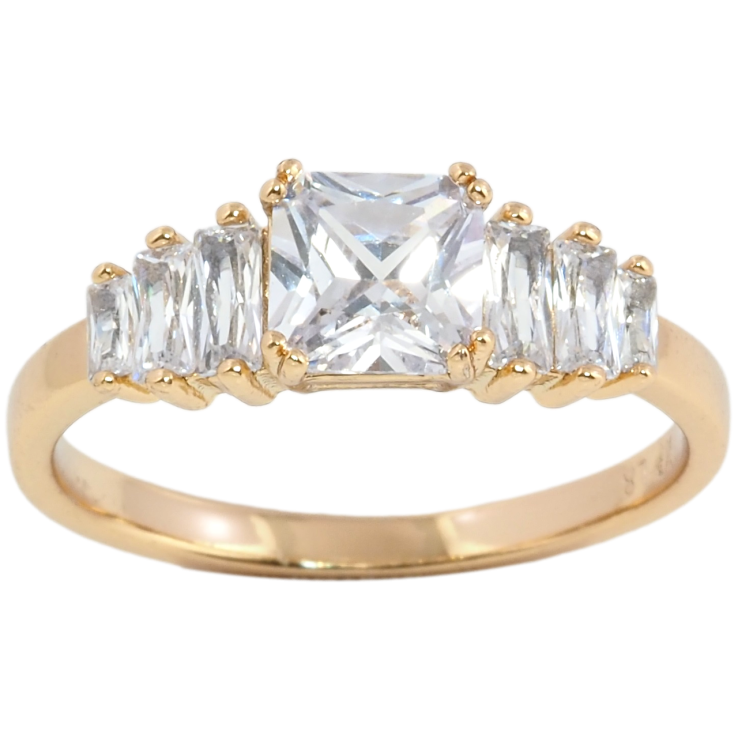 Кольцо Xuping Позолота 18K Кристальный блеск фото №4