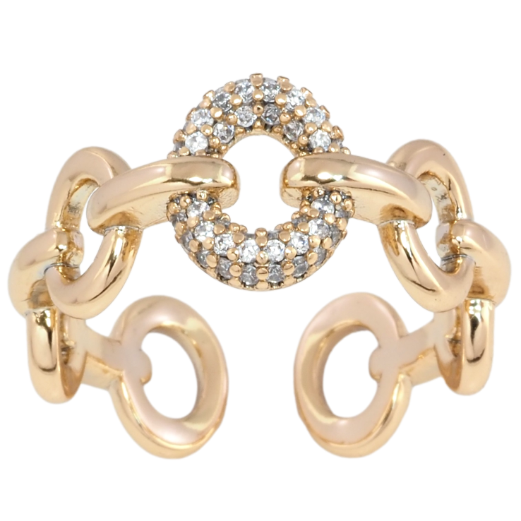 Кольцо Xuping Позолота 18K Колечки с инкрустацией цирконием фото №14