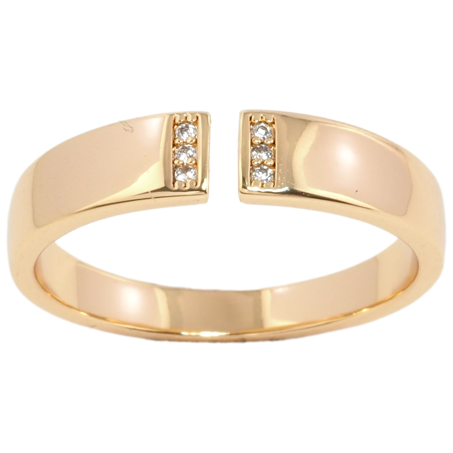 Каблучка Xuping Позолота 18K Декоративний візерунок з цирконієм фото №1