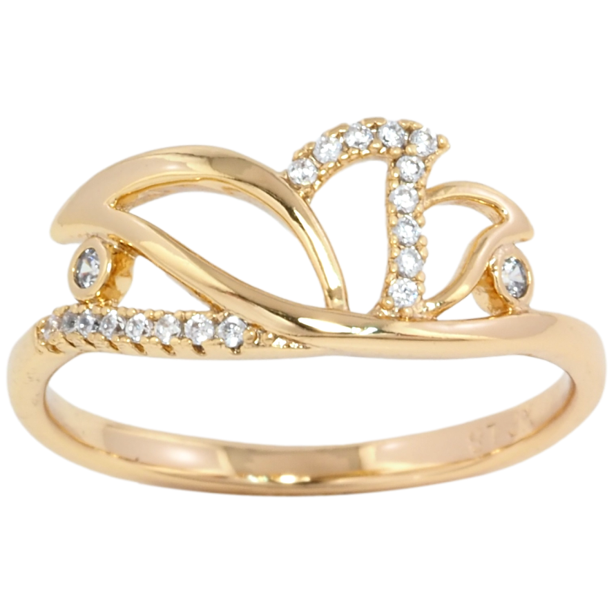 Кольцо Xuping Позолота 18K Декоративный узор с цирконием фото №1
