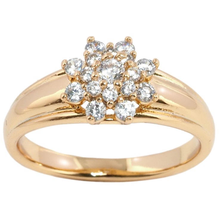 Кольцо Xuping Позолота 18K Кристальная звездочка фото №2