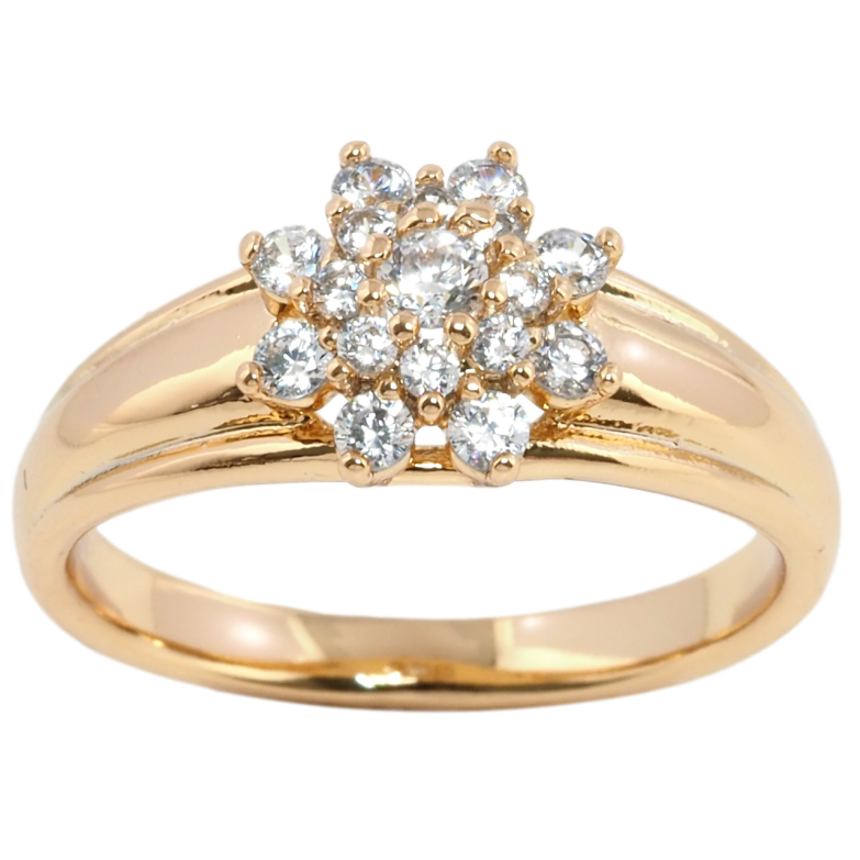 Кольцо Xuping Позолота 18K Кристальная звездочка фото №1