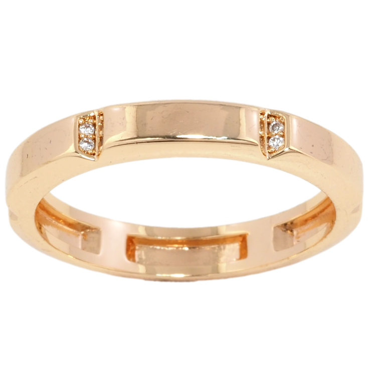 Кольцо Xuping Позолота 18K Узор с цирконием, шир. 3,5мм фото №11