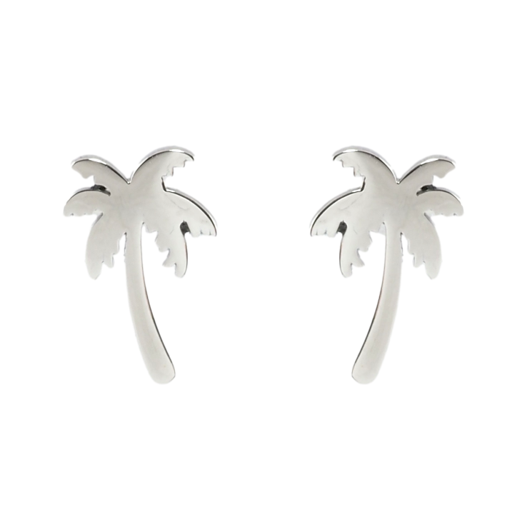 Серьги Xuping TTM Stainless Steel цвет Родий пусеты Пальмы фото №20