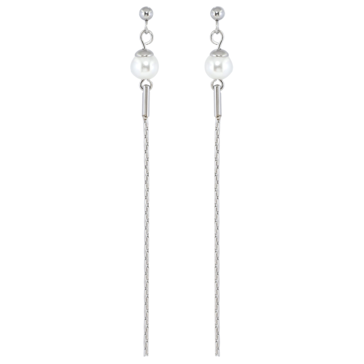 Серьги Xuping TTM Stainless Steel цвет Родий пусеты Декоративные подвески с жемчужинами фото №25