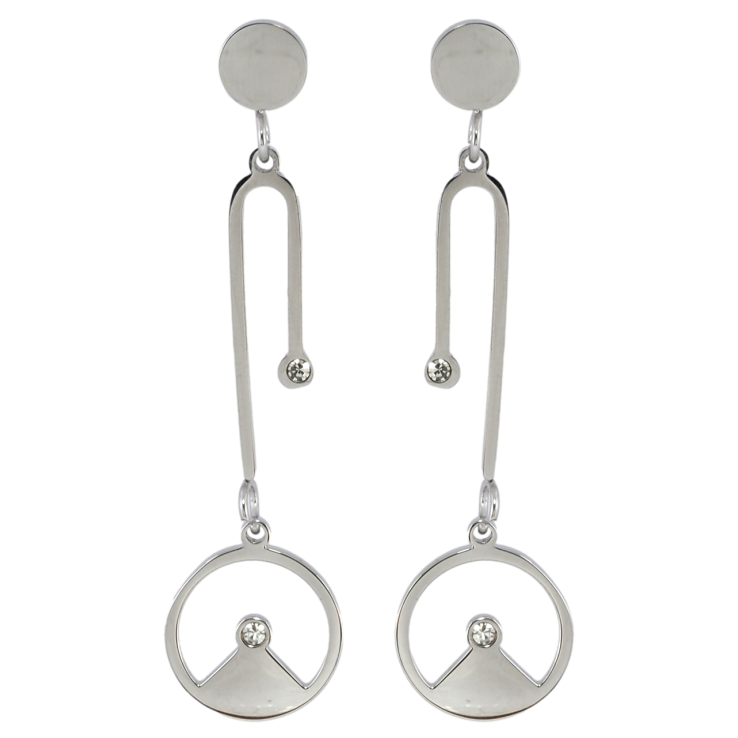 Серьги Xuping TTM Stainless Steel цвет Родий пусеты Декоративные подвески фото №3