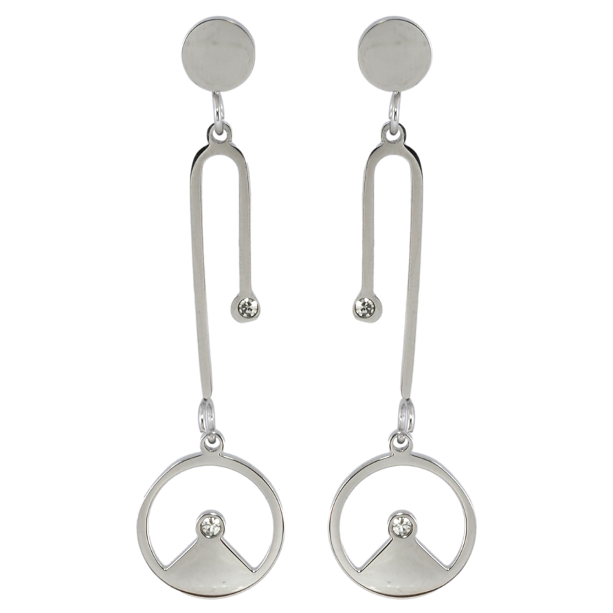 Серьги Xuping TTM Stainless Steel цвет Родий пусеты Декоративные подвески фото №1