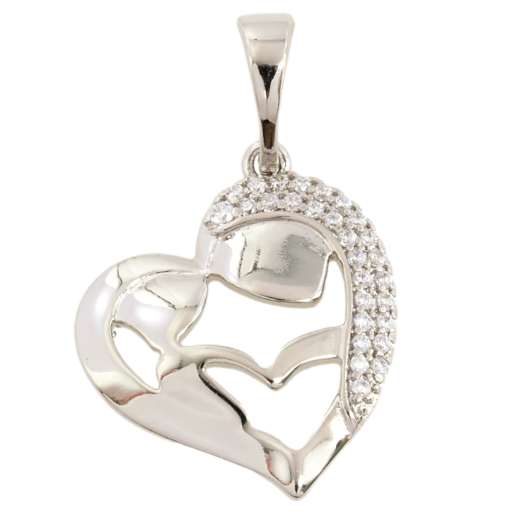 Кулон Xuping Родій Сердечко з цирконієм для ланцюжка до 5мм фото №20 Кулон Xuping Родій Сердечко з цирконієм для ланцюжка до 5мм фото №20