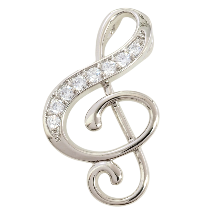 Кулон Xuping Родій Скрипковий ключ для ланцюжка до 3 мм фото №24