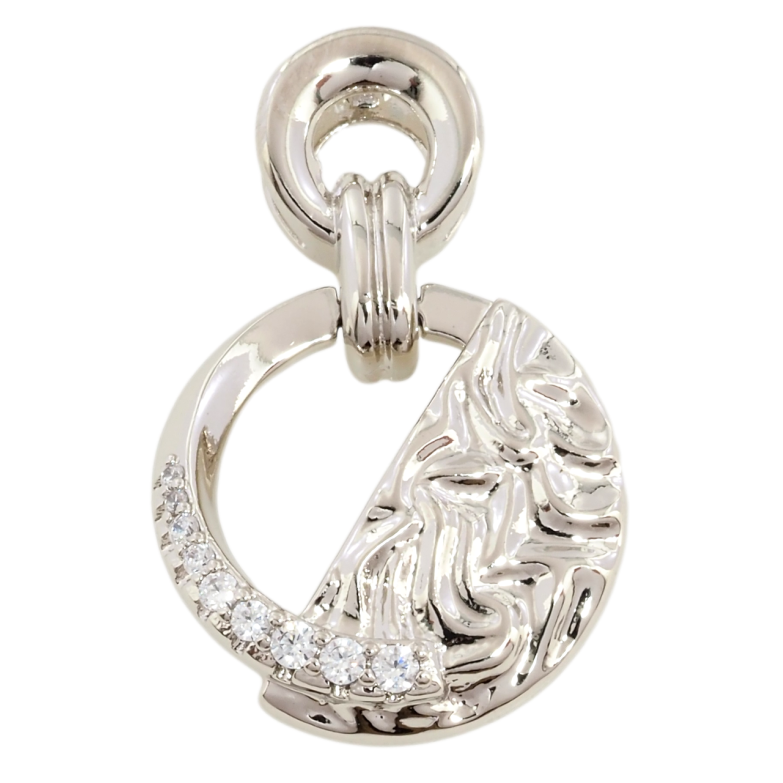 Кулон Xuping Родий Декоративные колечки с цирконием для цепочки до 2мм фото №1